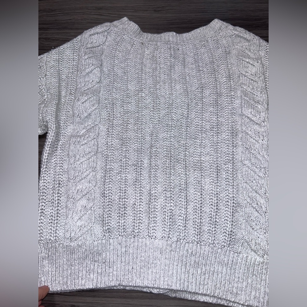 Cupcakes and Cashmere Soft Chunky Knit Cardigan Sweater V-neck Button Up Size M - Picture 8 of 8